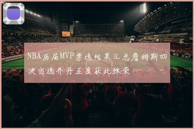 NBA历届MVP票选结果汇总詹姆斯四次当选乔丹五度获此殊荣