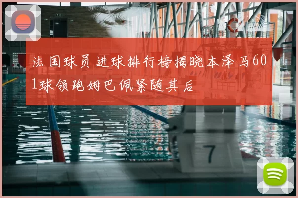 法国球员进球排行榜揭晓本泽马601球领跑姆巴佩紧随其后